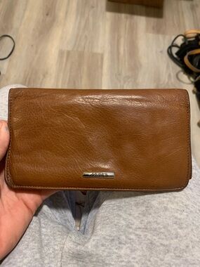 mundi Brown Leather Clutch Wallet